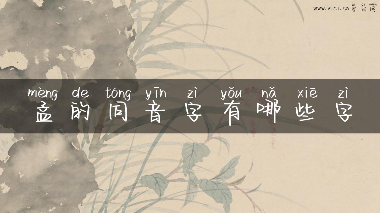 孟的同音字有哪些字