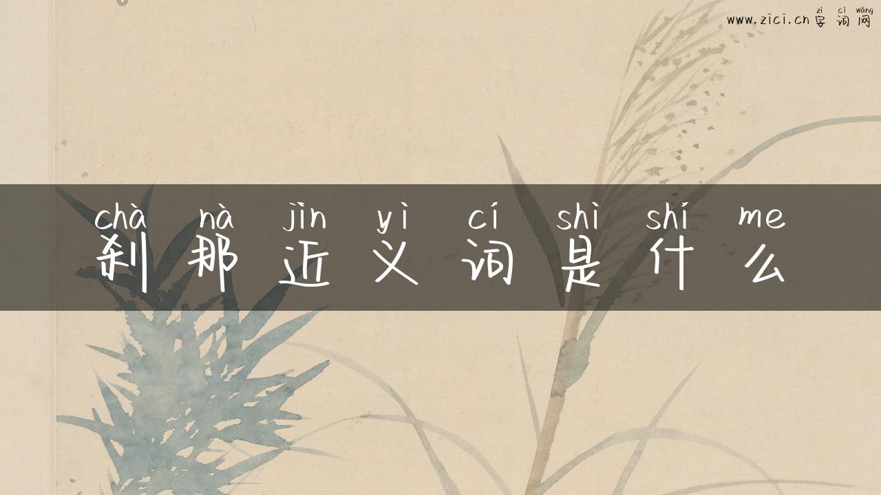 刹那近义词是什么