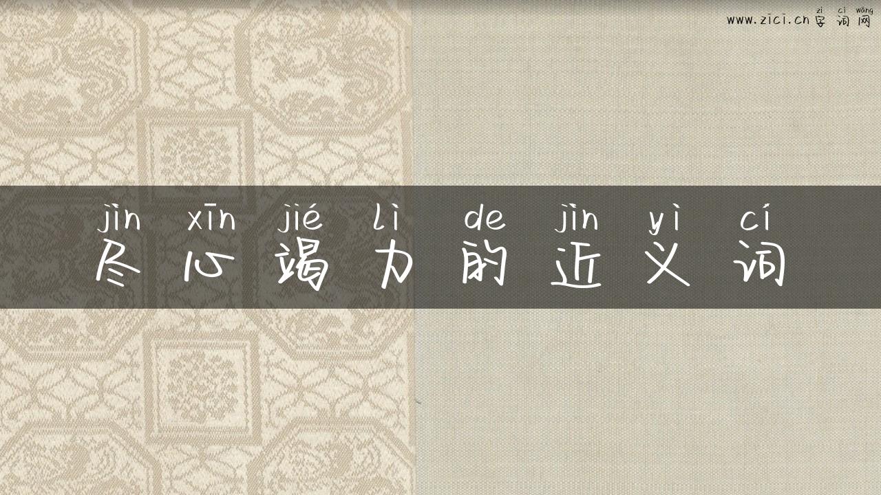 尽心竭力的近义词