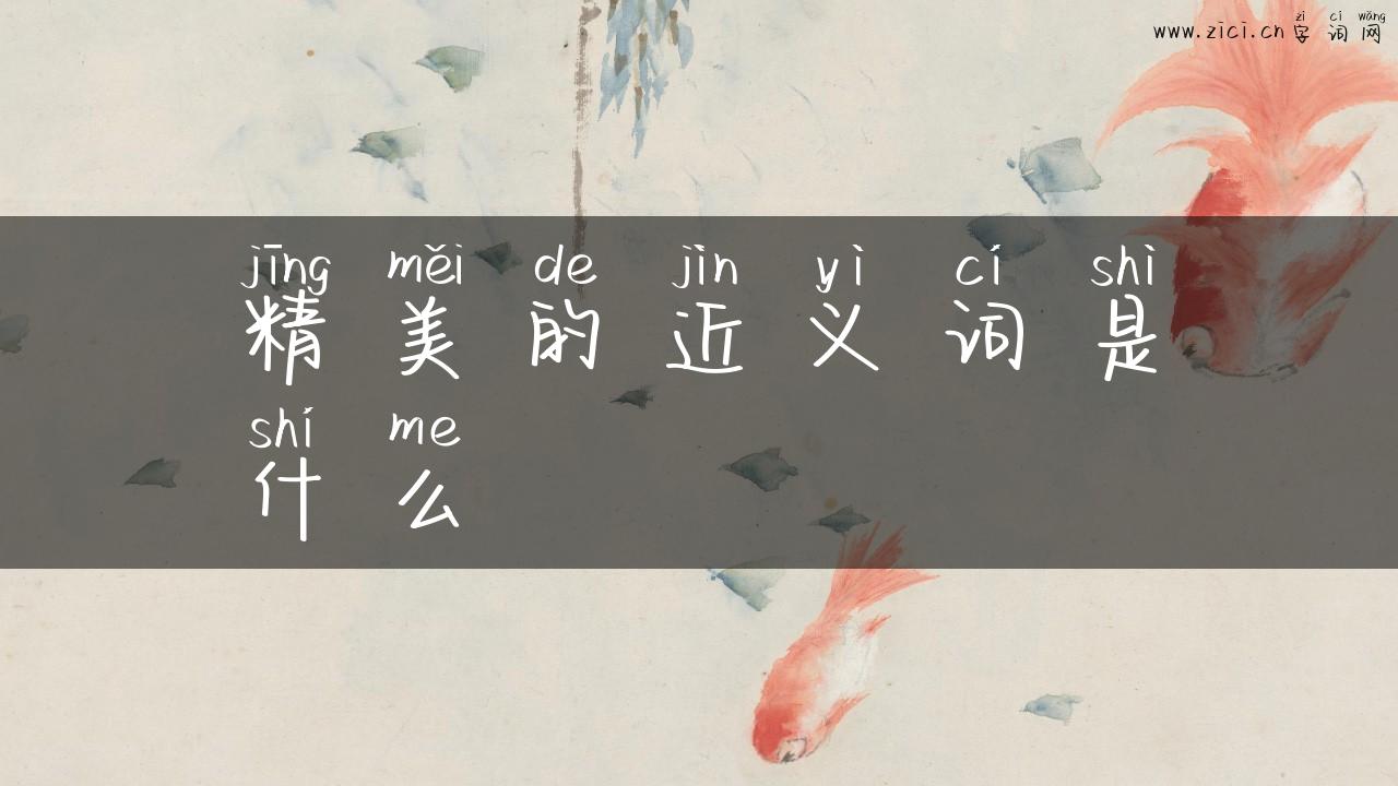 精美的近义词是什么
