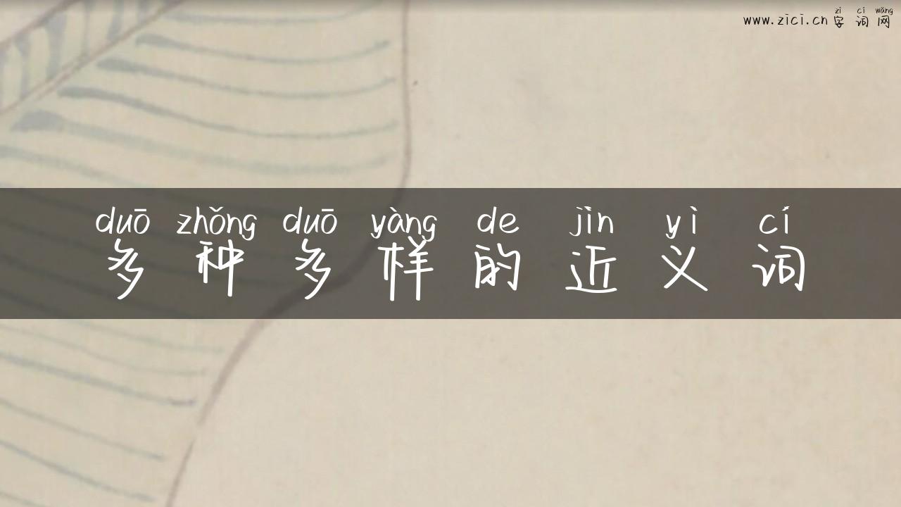 多种多样的近义词