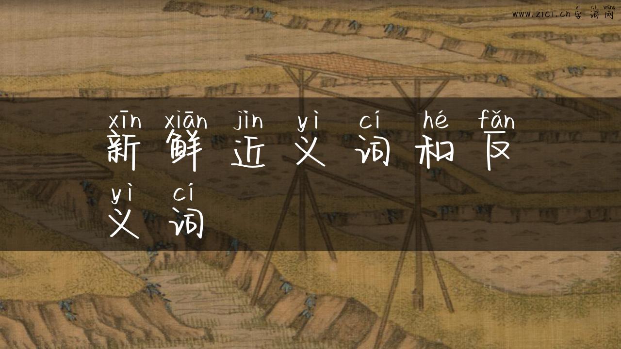 新鲜近义词和反义词