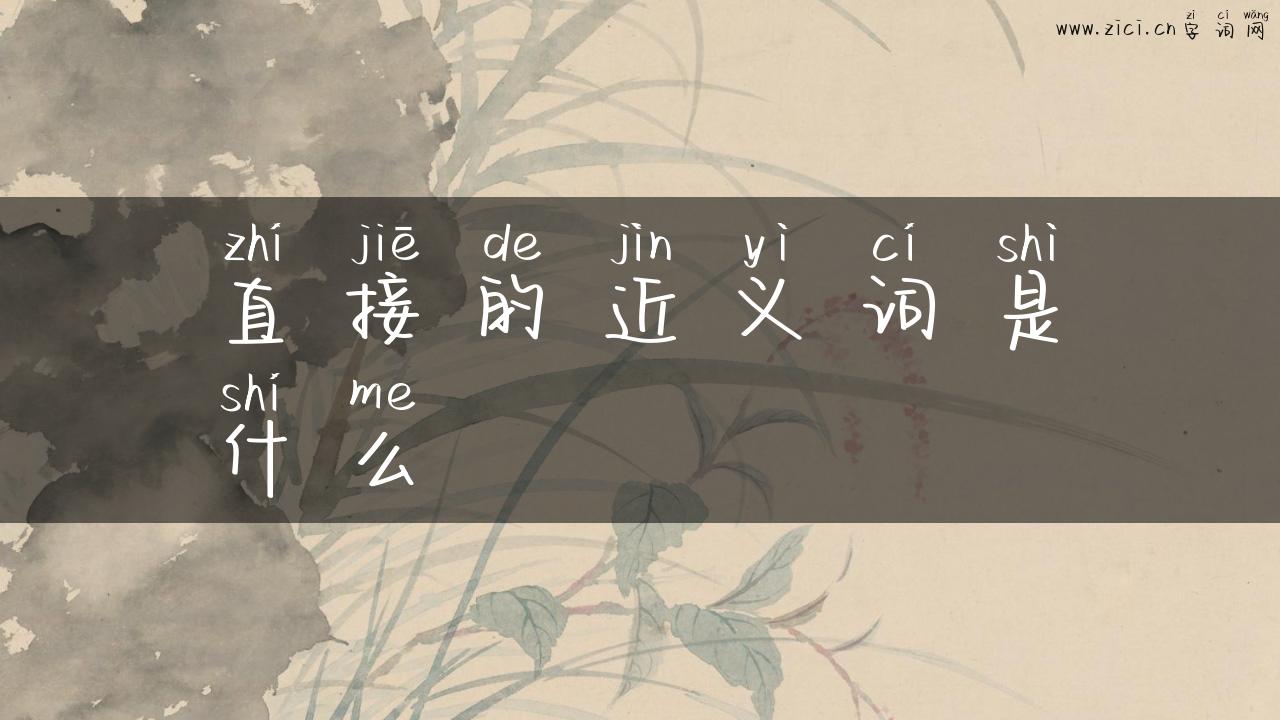 直接的近义词是什么