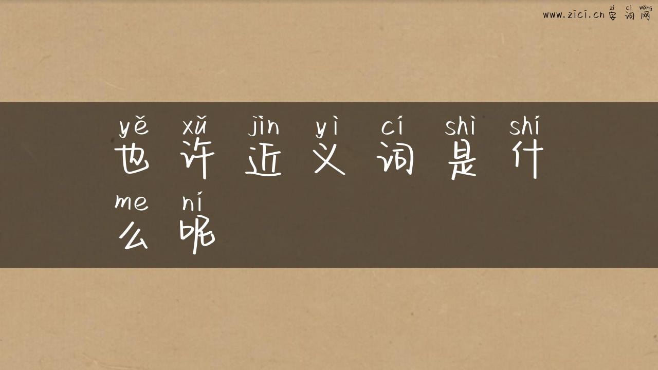 也许近义词是什么呢