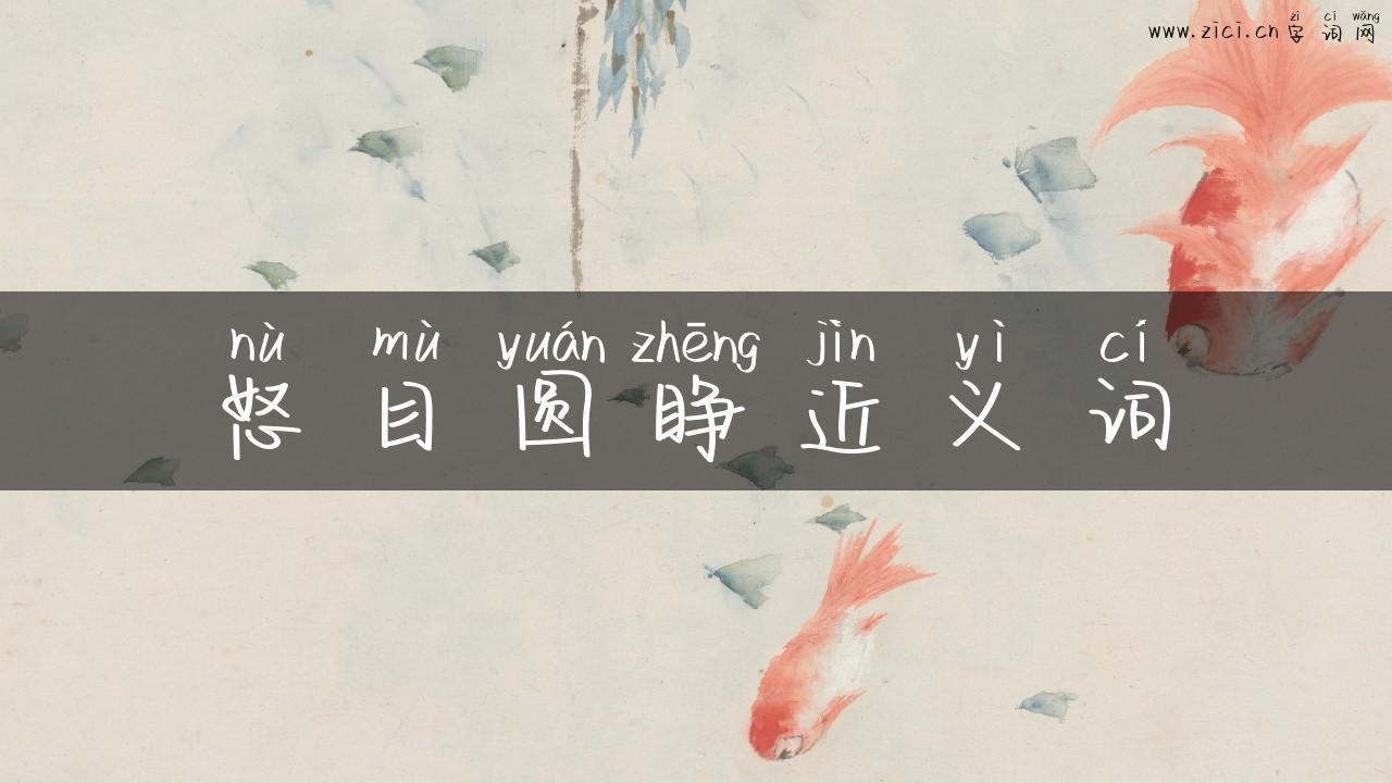 怒目圆睁近义词