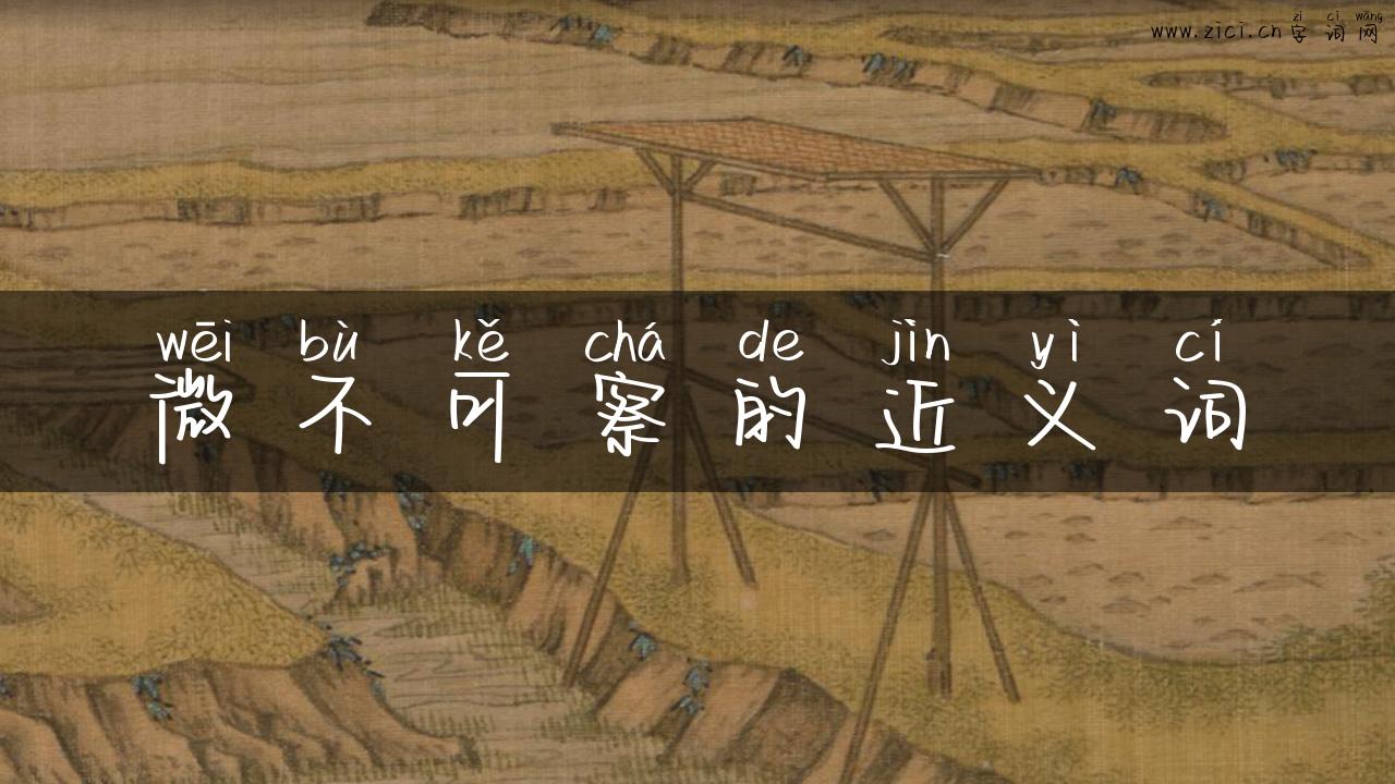 微不可察的近义词