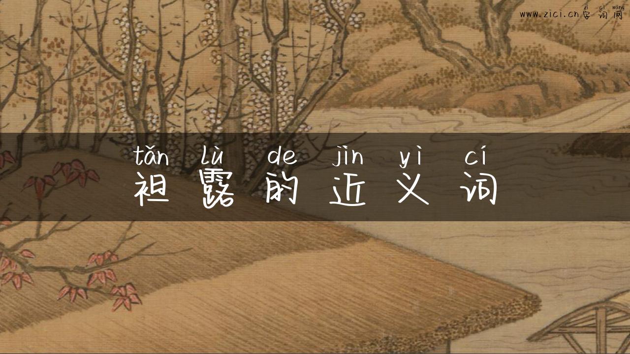 袒露的近义词