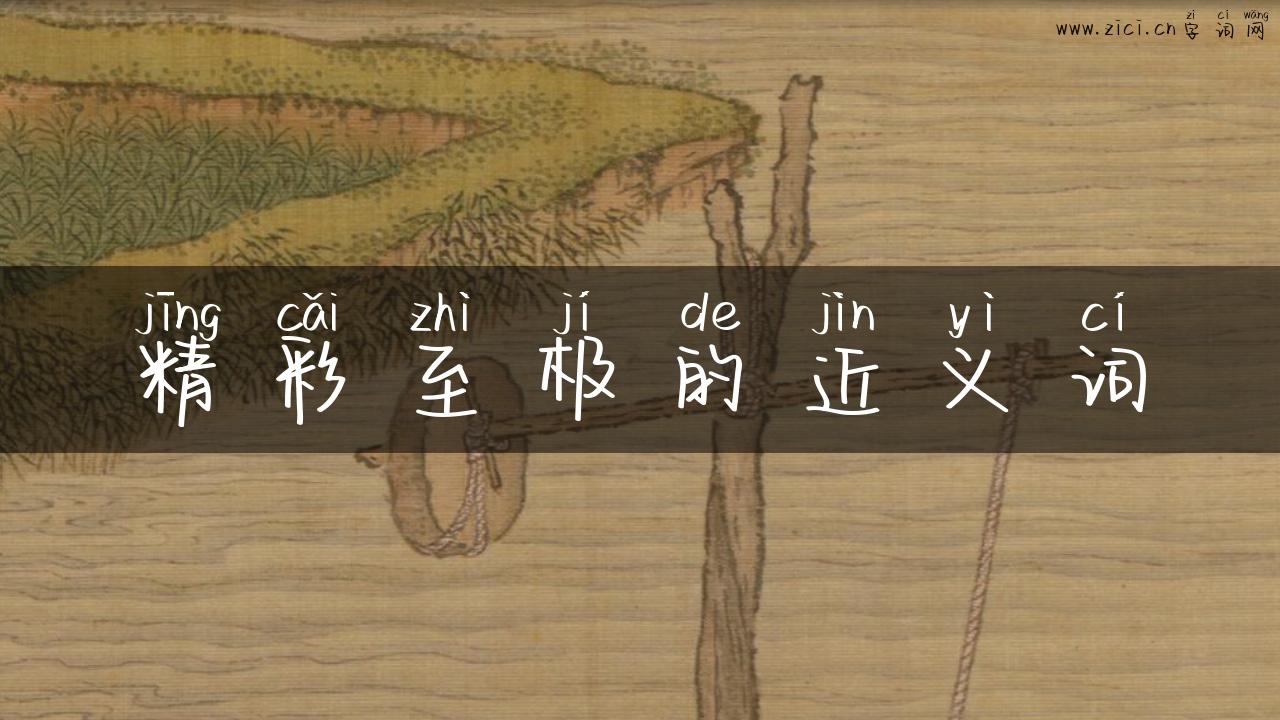 精彩至极的近义词