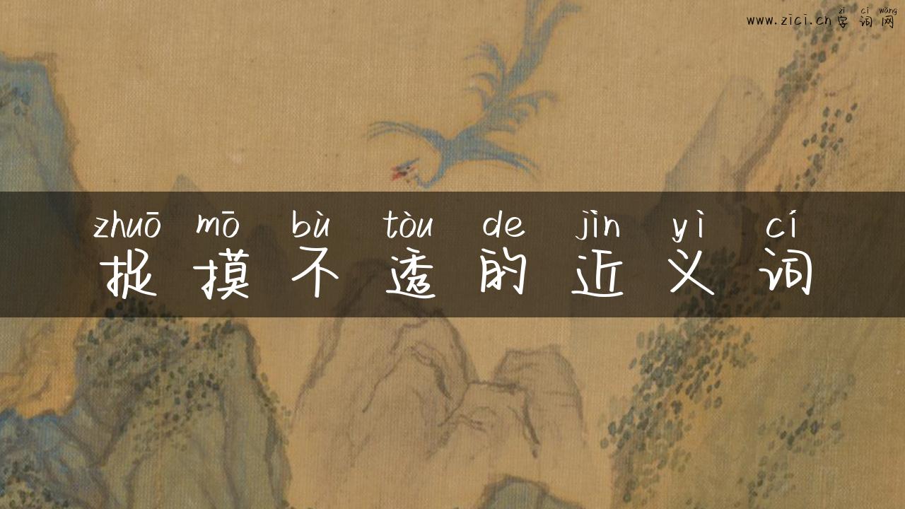 捉摸不透的近义词