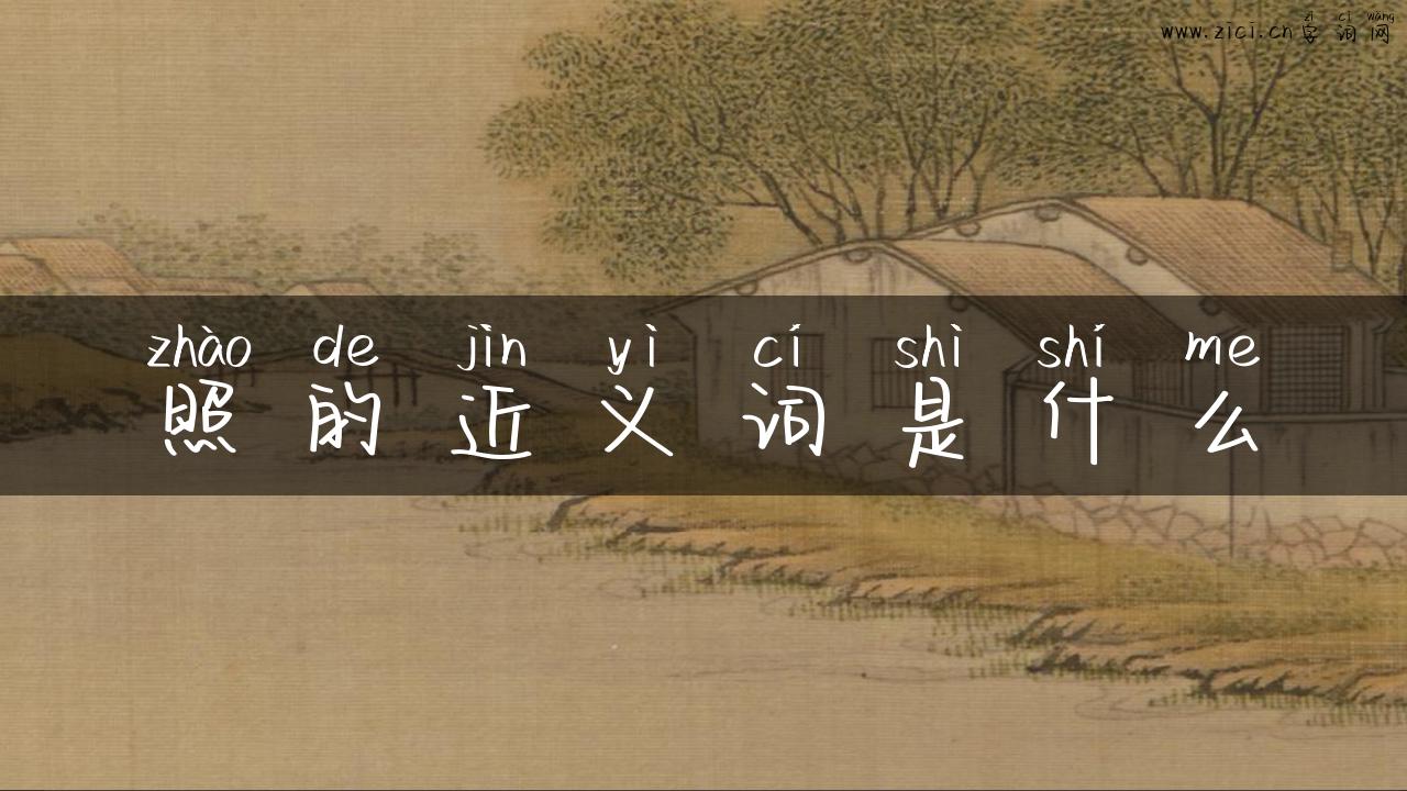 照的近义词是什么