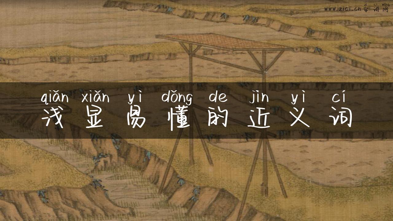 浅显易懂的近义词