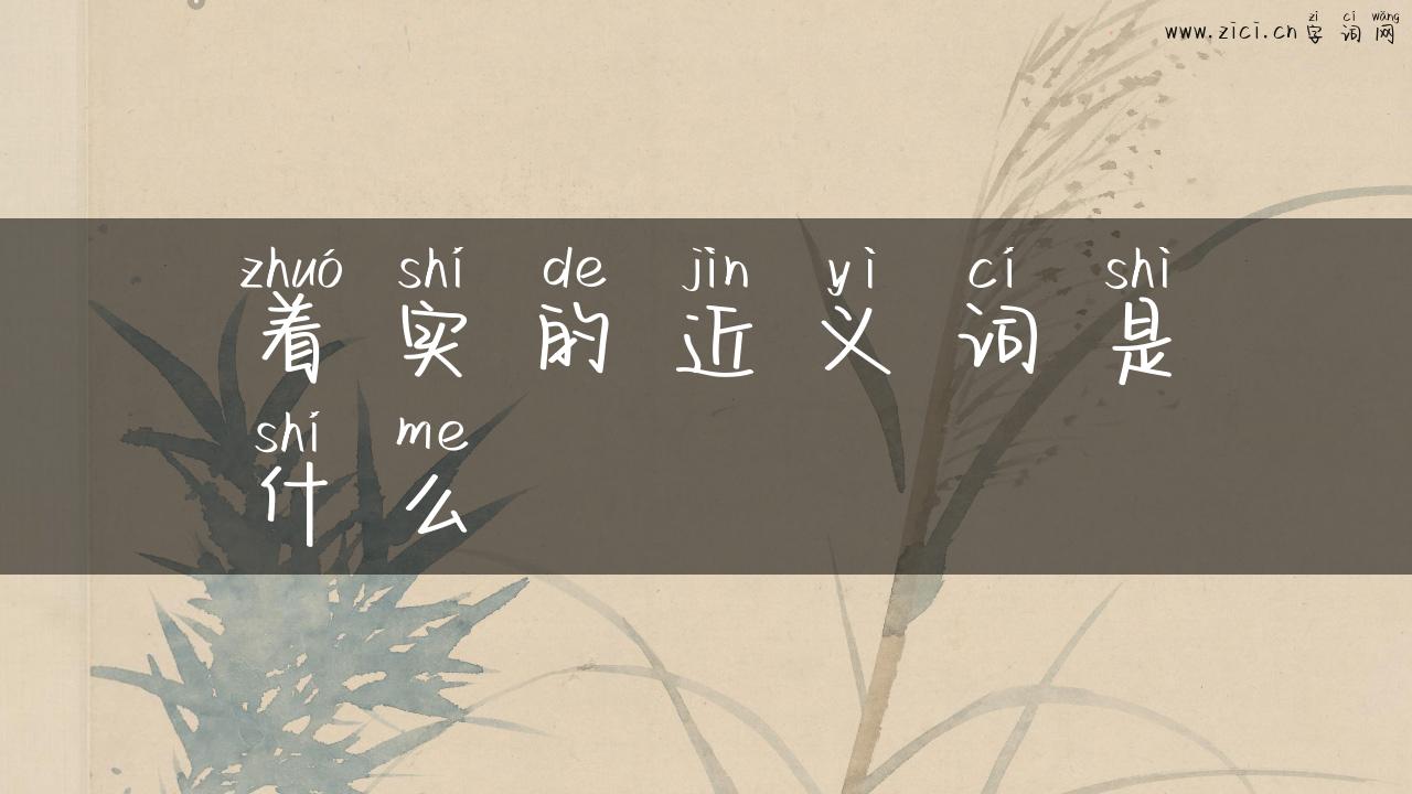 着实的近义词是什么