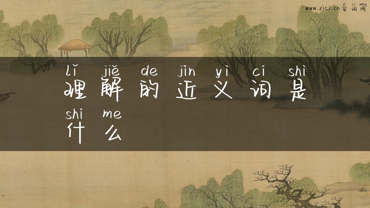 理解的近义词是什么