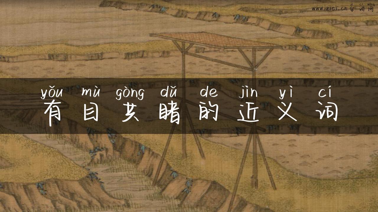 有目共睹的近义词