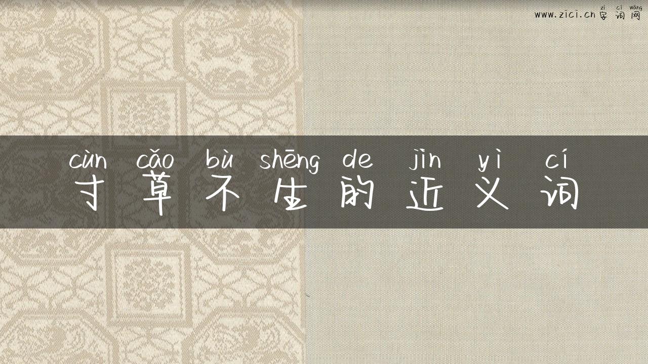 寸草不生的近义词