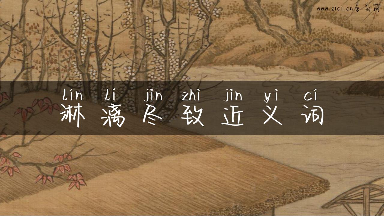 淋漓尽致近义词