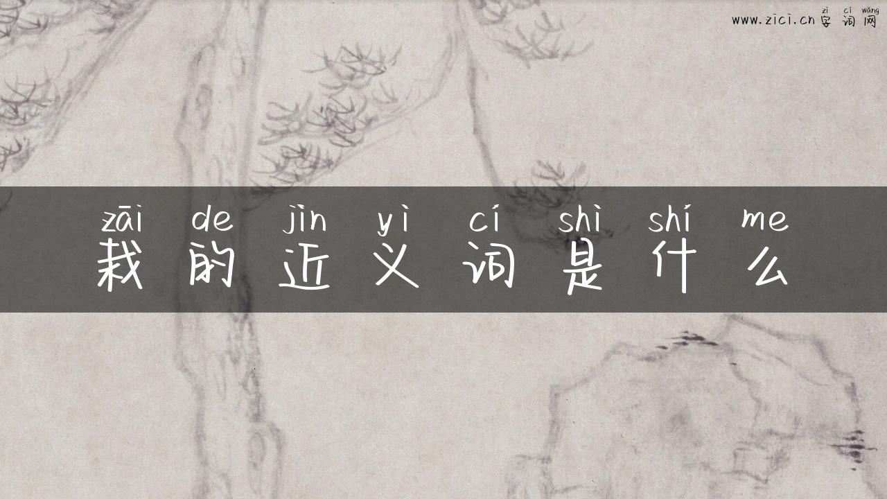 栽的近义词是什么