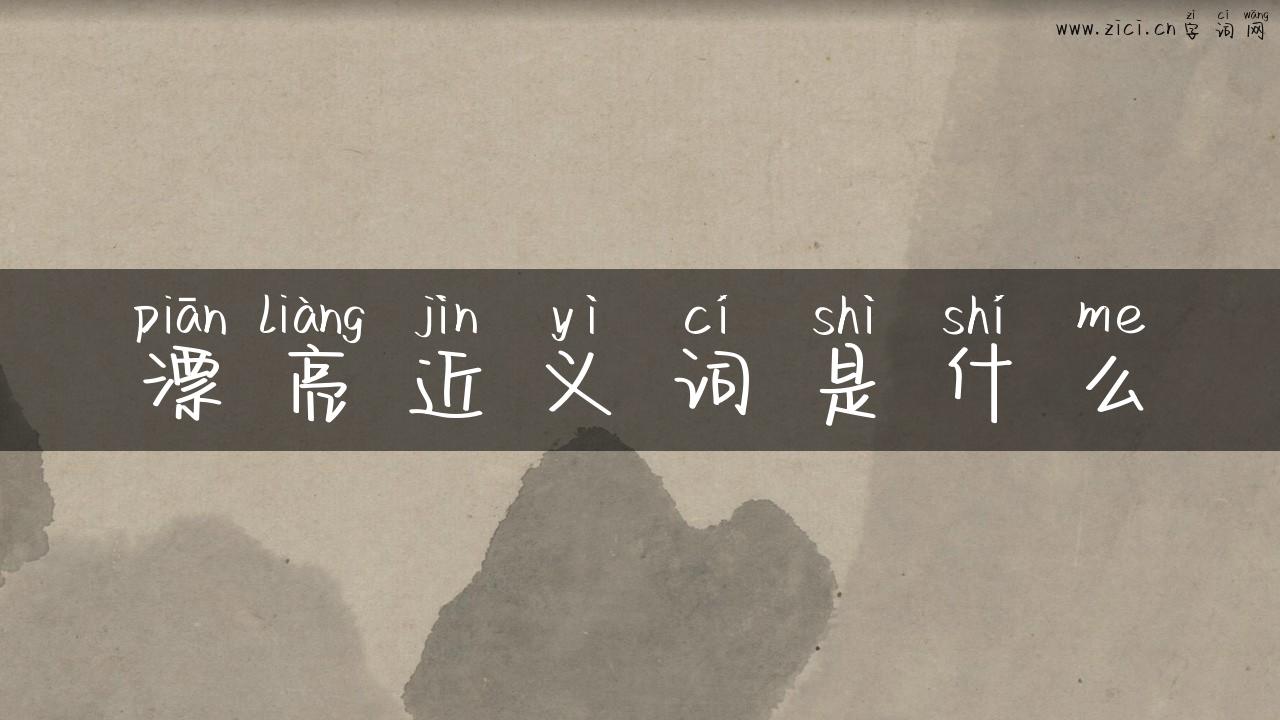 漂亮近义词是什么