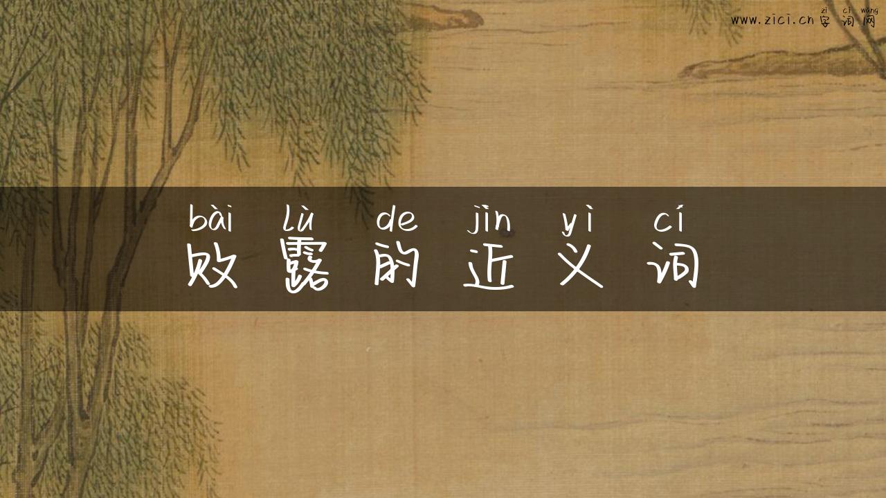 败露的近义词
