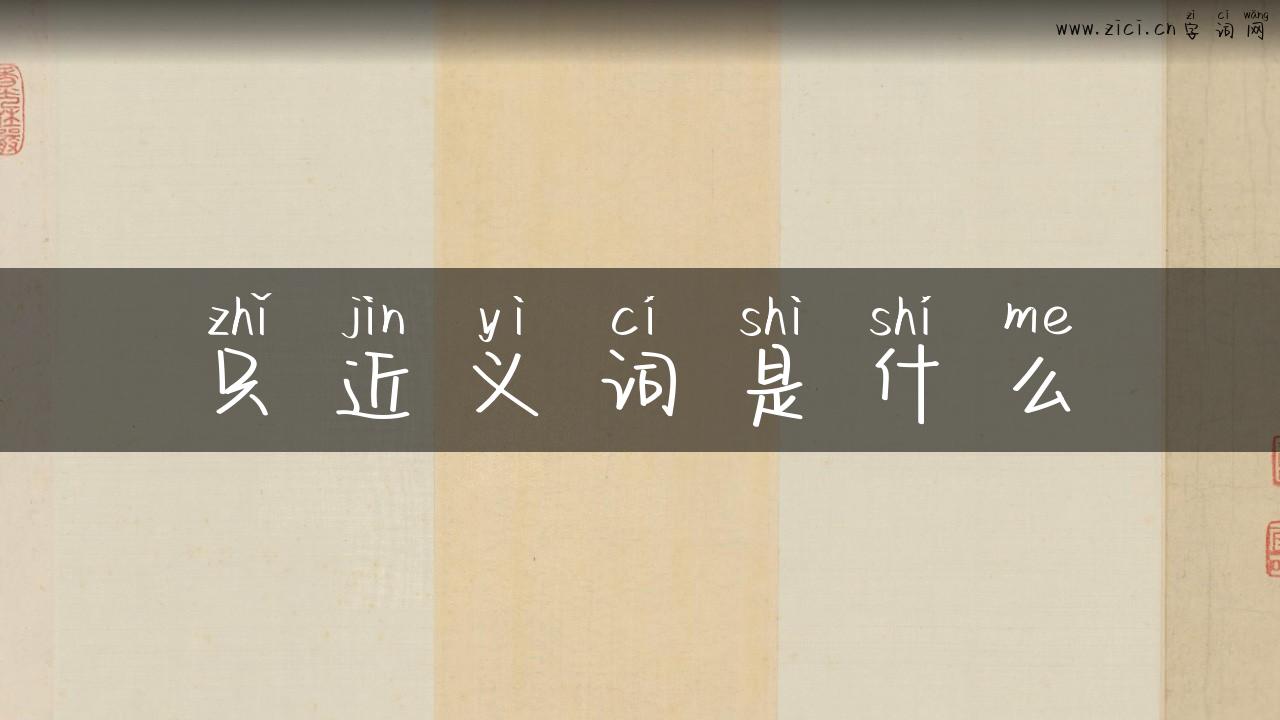只近义词是什么
