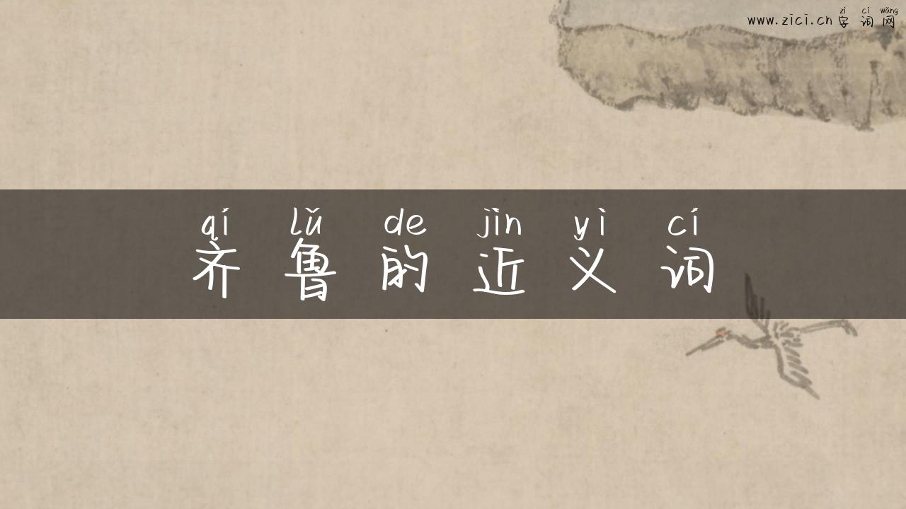 齐鲁的近义词