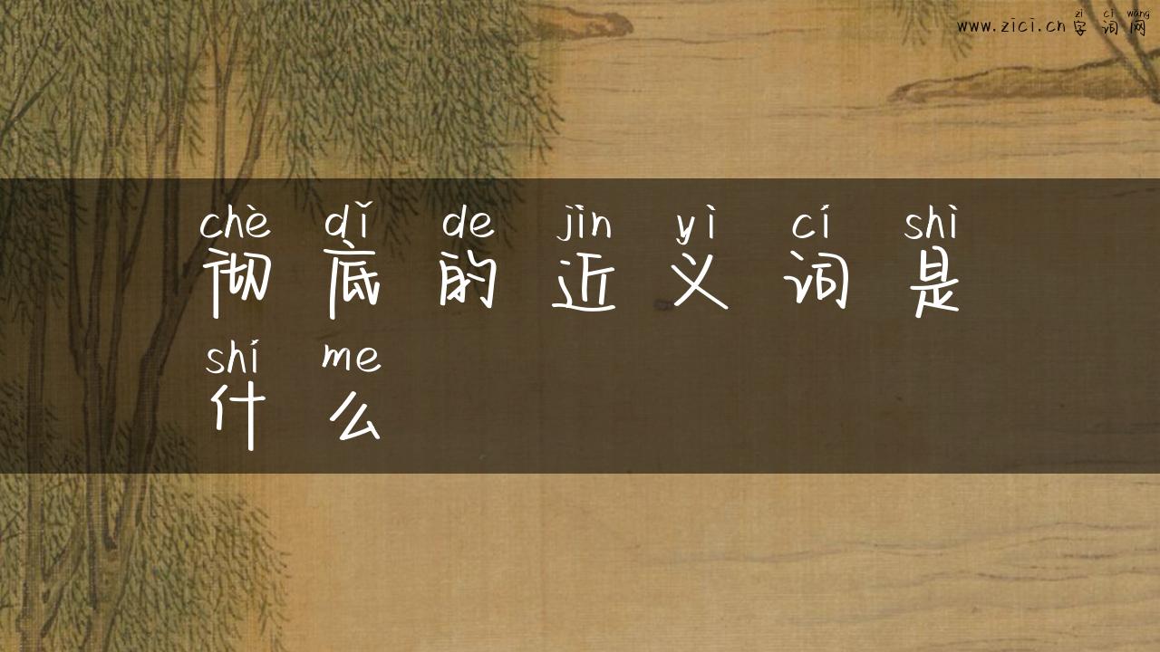 彻底的近义词是什么