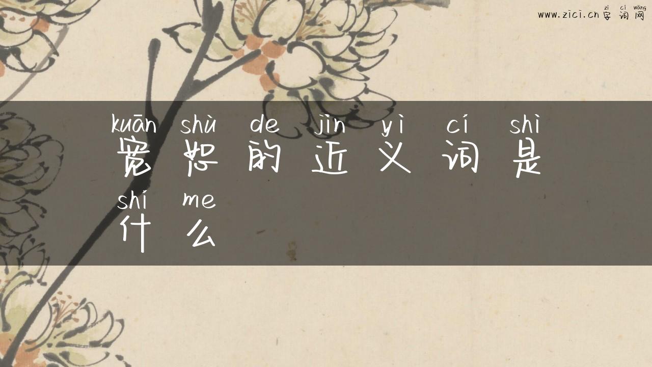 宽恕的近义词是什么