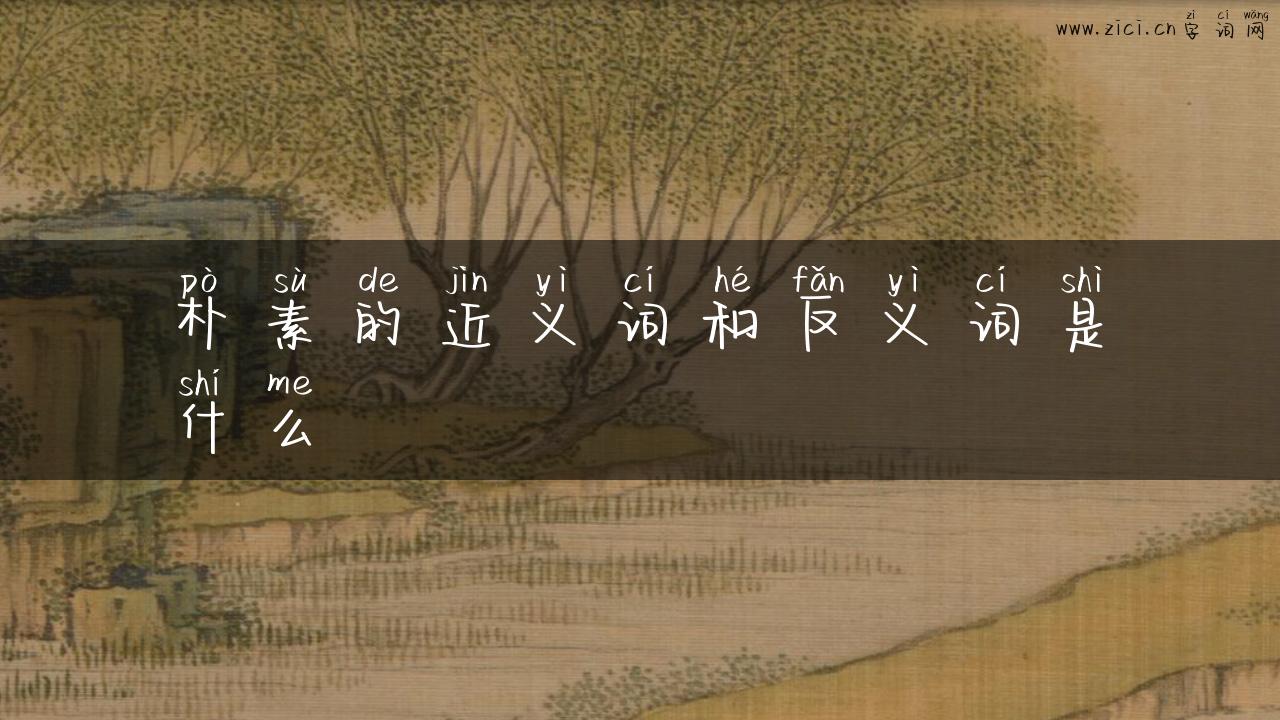 朴素的近义词和反义词是什么