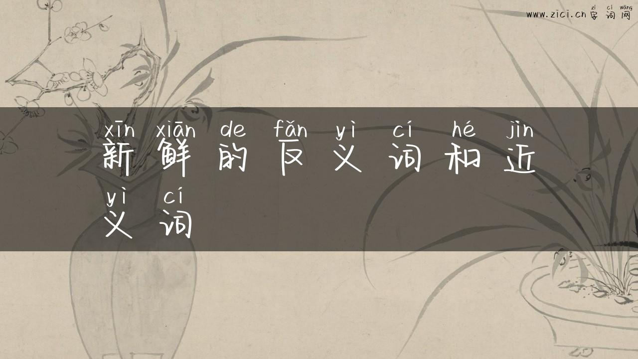 新鲜的反义词和近义词