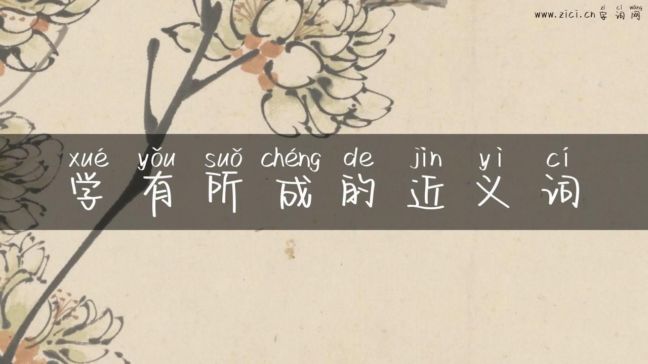 学有所成的近义词