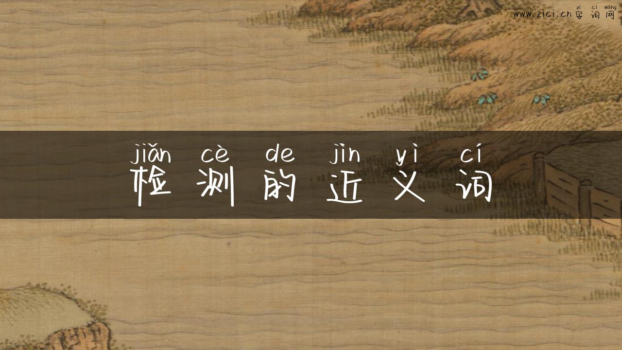 检测的近义词