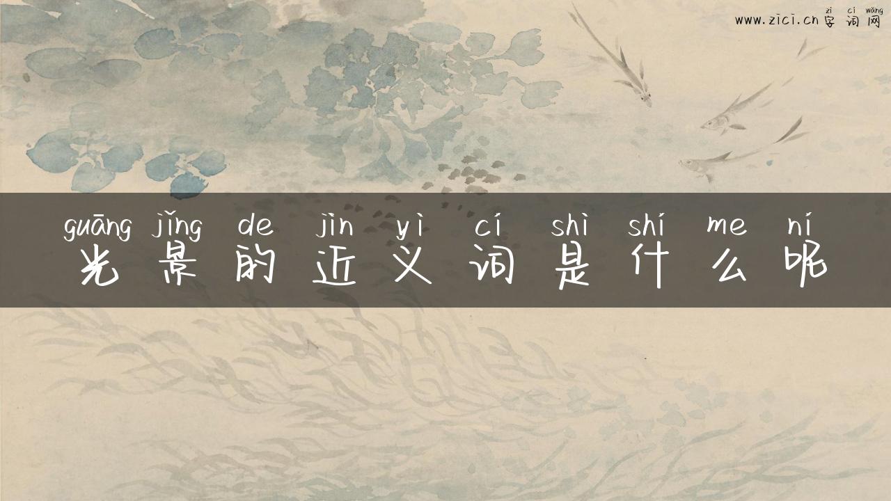 光景的近义词是什么呢