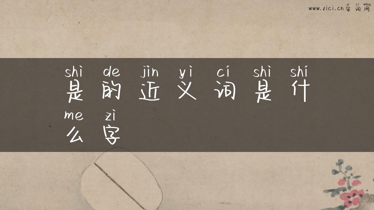 是的近义词是什么字