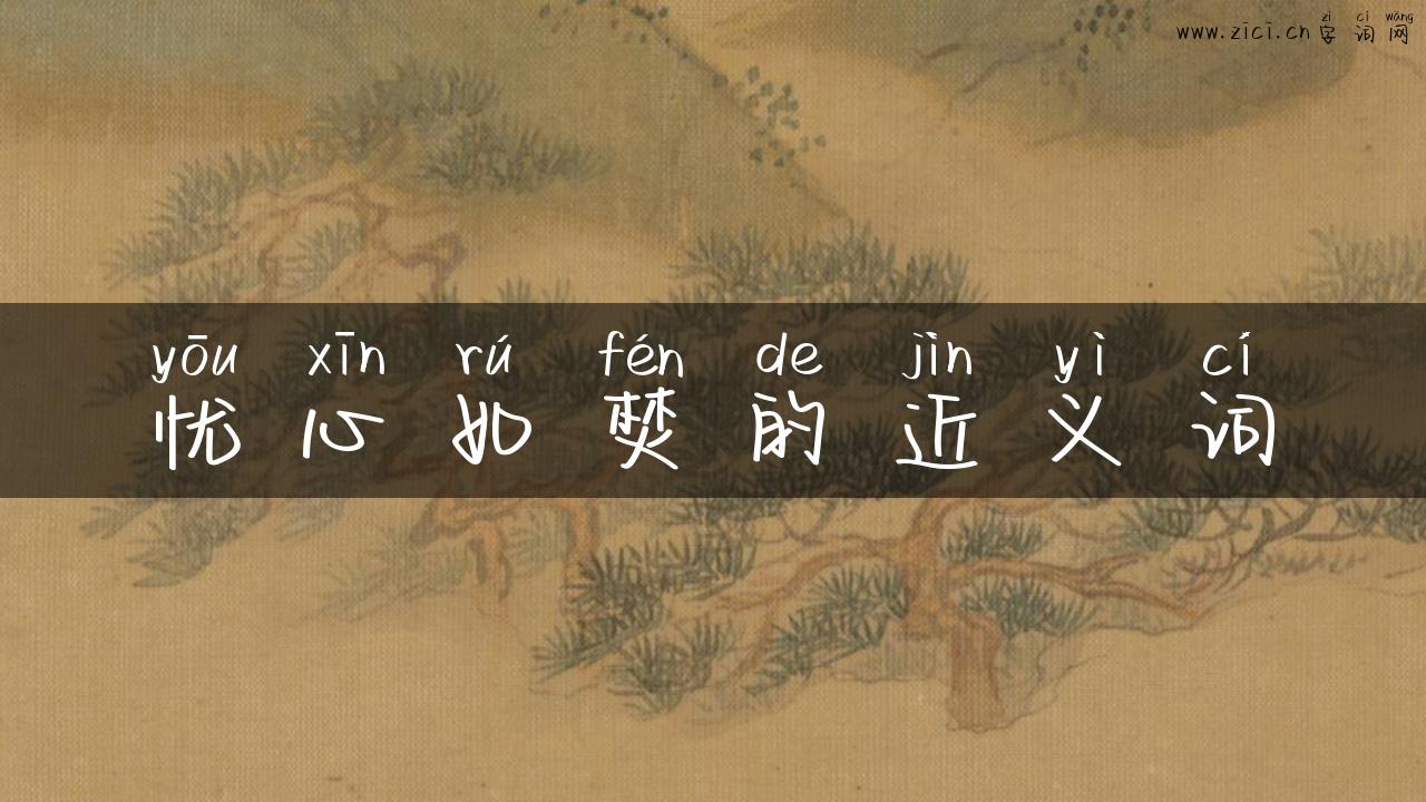 忧心如焚的近义词