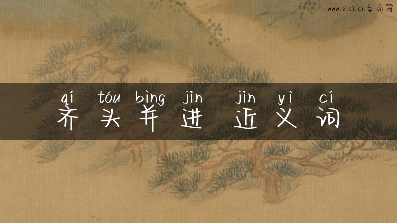 齐头并进 近义词
