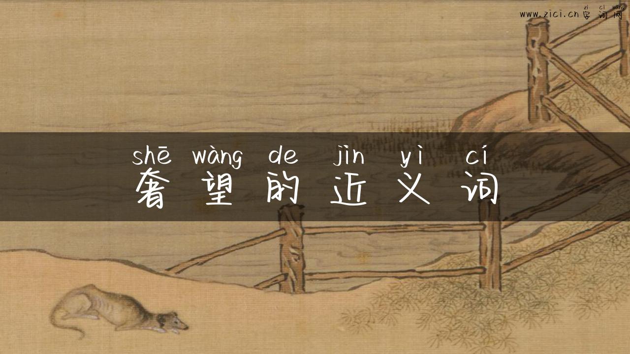 奢望的近义词