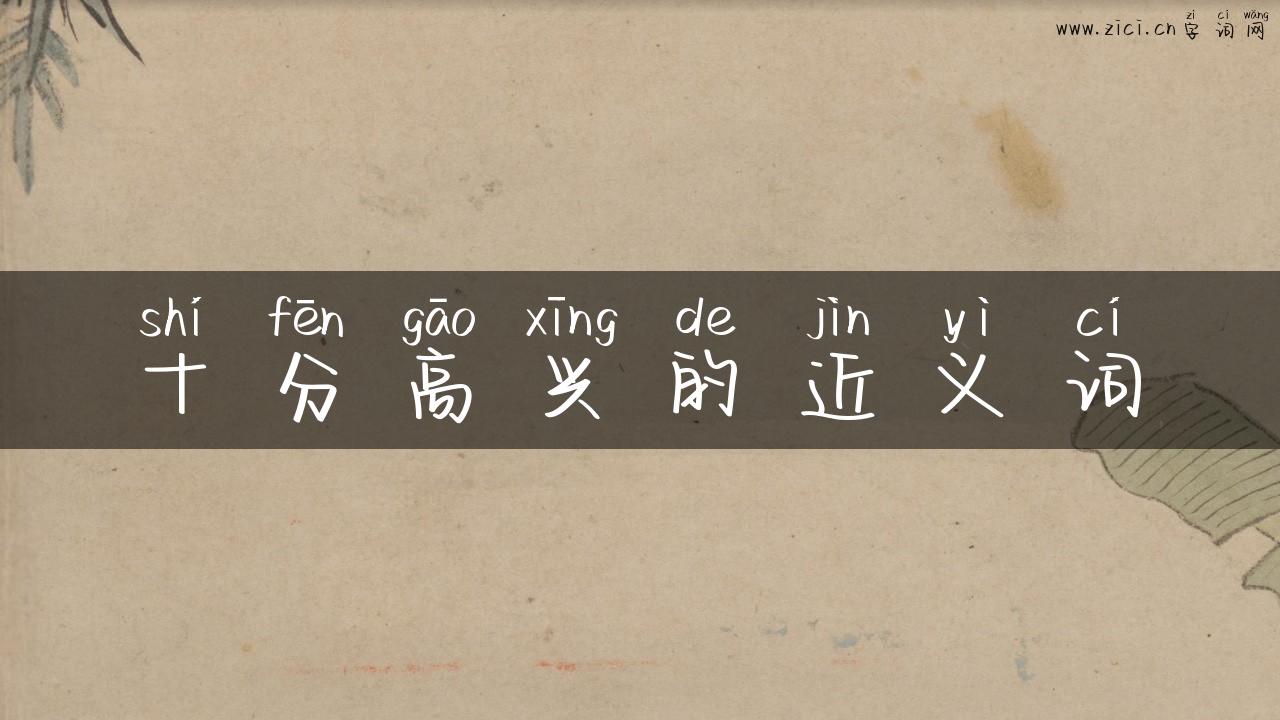 十分高兴的近义词