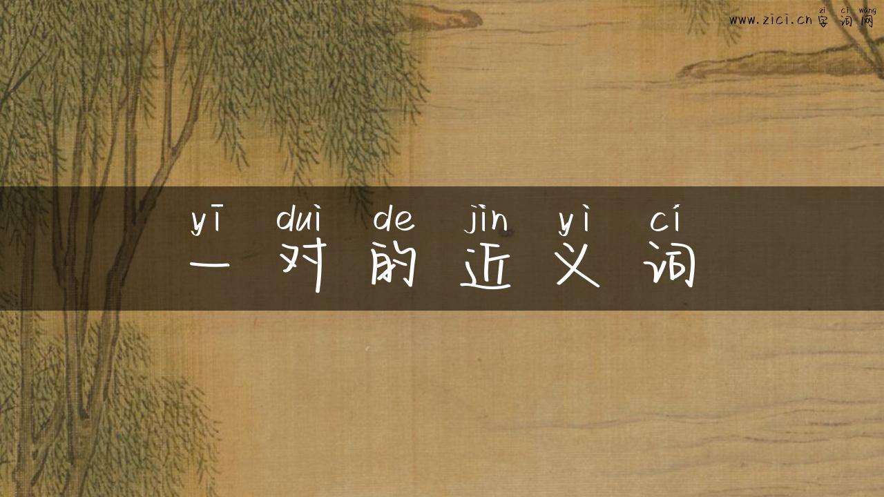 一对的近义词