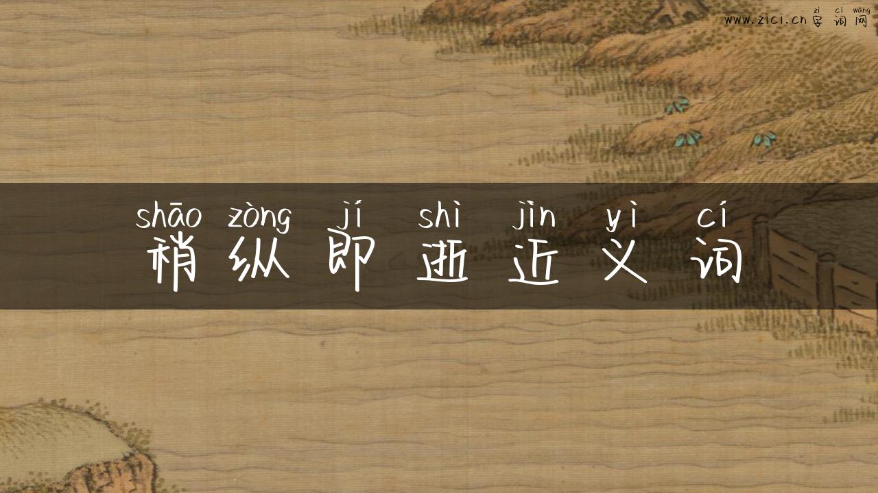 稍纵即逝近义词