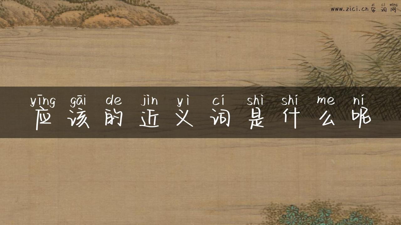 应该的近义词是什么呢