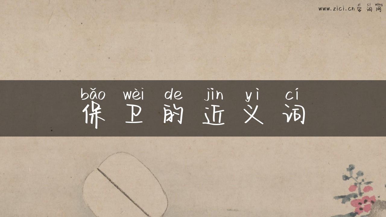 保卫的近义词
