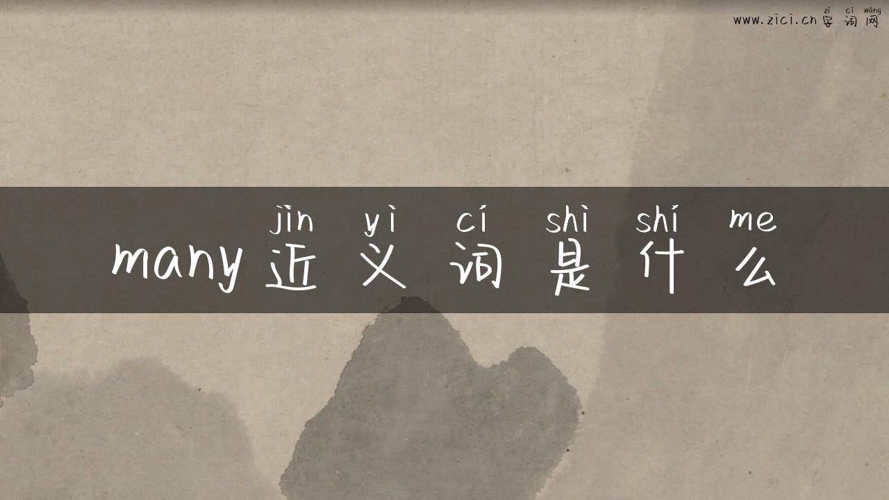 many近义词是什么
