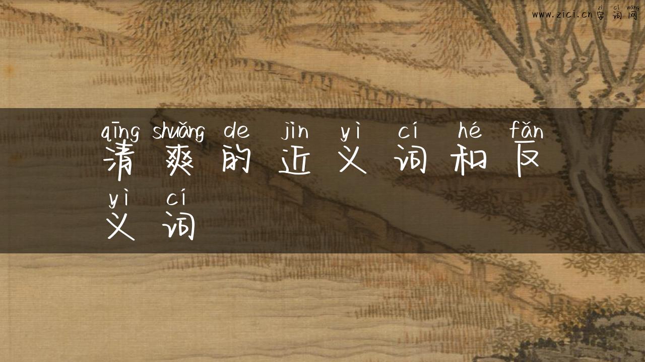 清爽的近义词和反义词