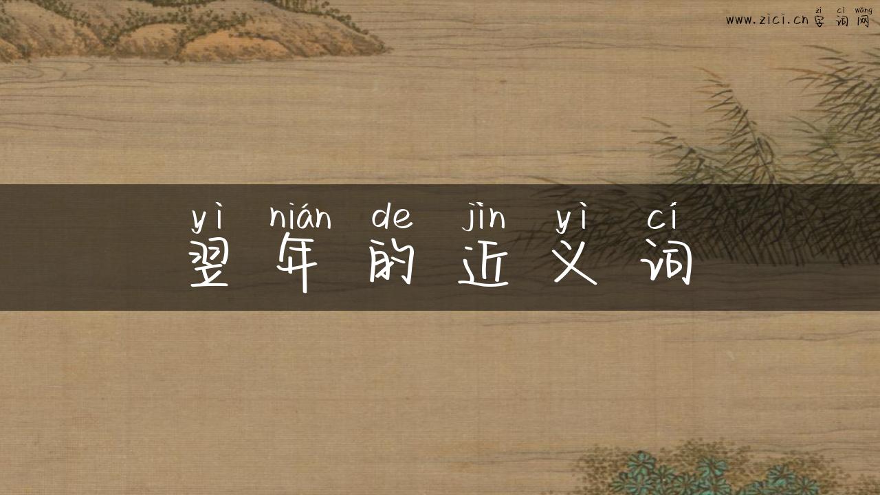翌年的近义词