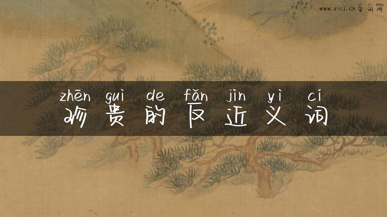 珍贵的反近义词