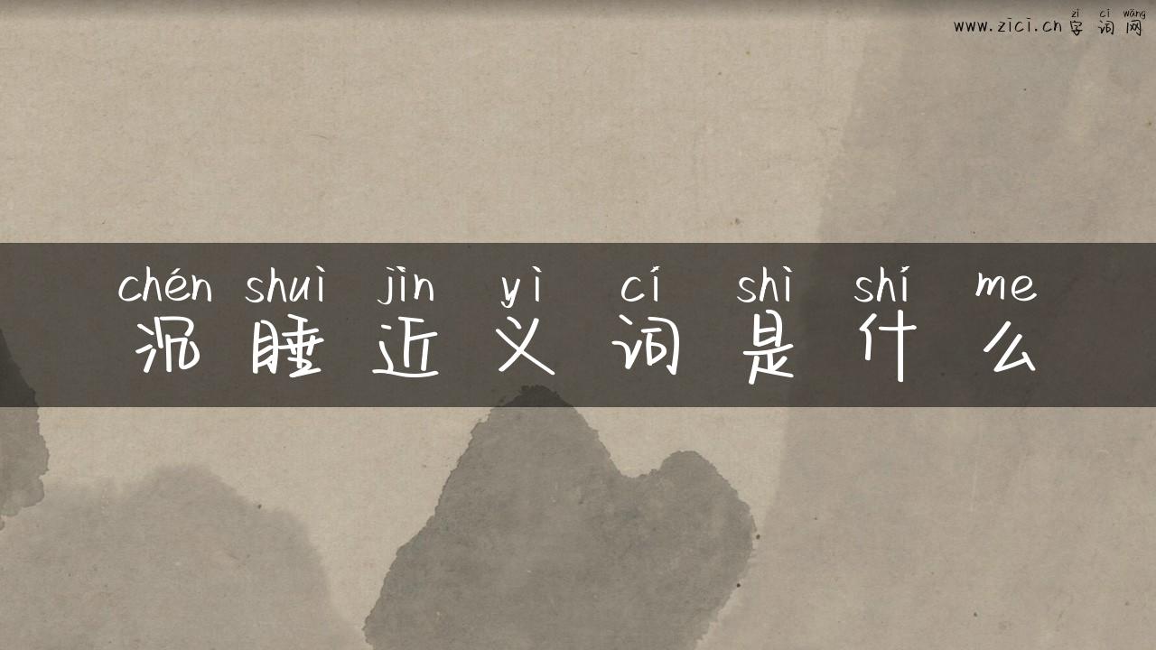沉睡近义词是什么