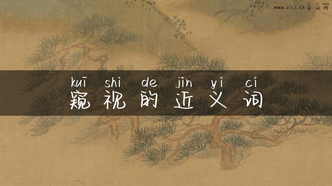 窥视的近义词