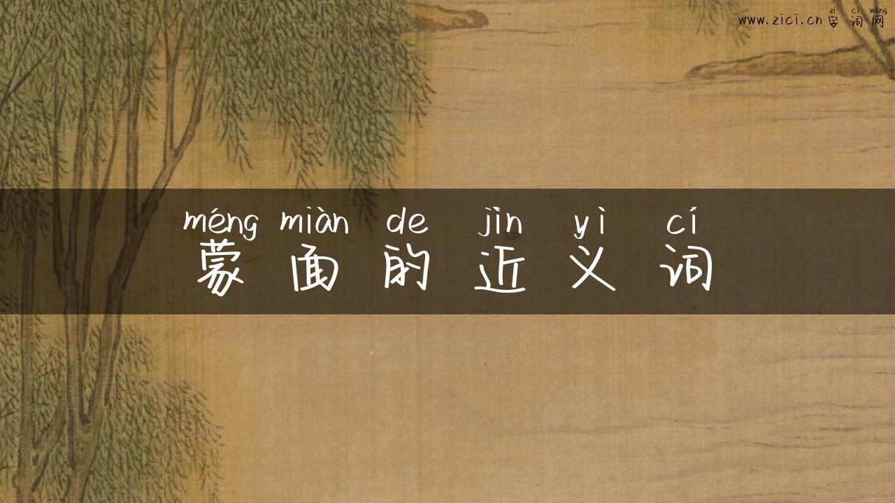 蒙面的近义词