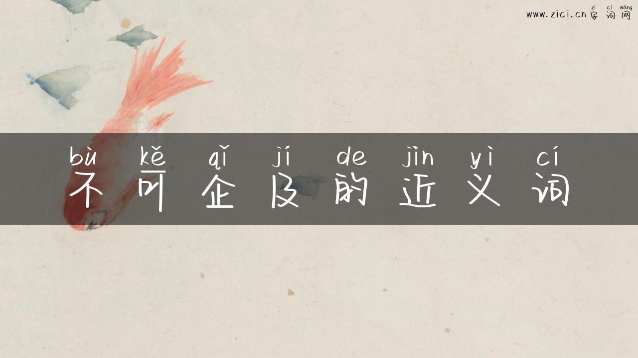 不可企及的近义词