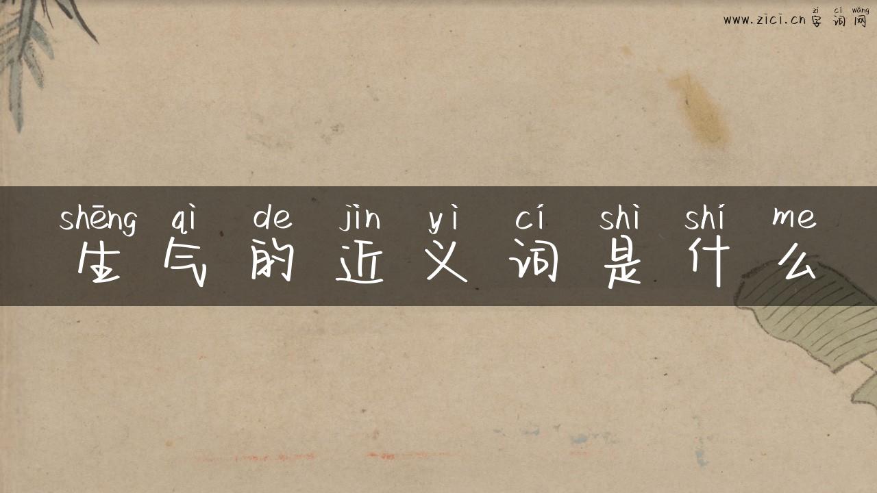 生气的近义词是什么